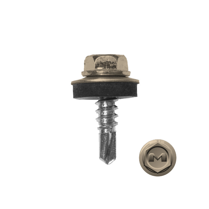 Саморез по металлу Daxmer 5,5х19 RAL 1015 (250) сверло №3