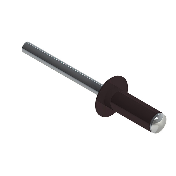 Заклёпка вытяжная Daxmer 4,8х12 RAL 3007 (500 шт) сталь/сталь