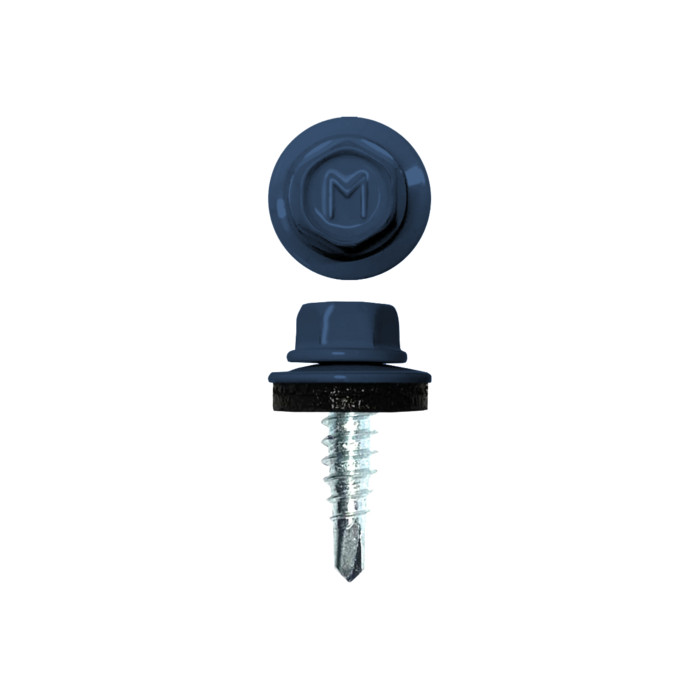 Саморез по металлу Daxmer 4,8х19 (250шт) сверло №2 RAL 5000