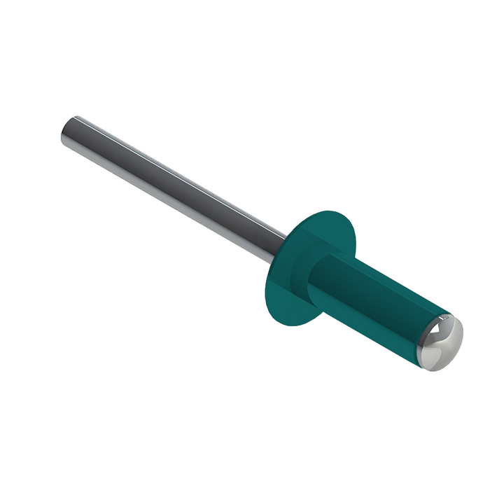 Заклёпка вытяжная Daxmer 3,2х8,0 RAL 5021 (1000 шт) сталь/сталь