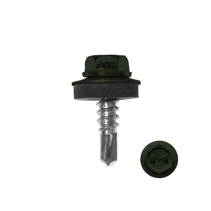 Саморез по металлу Daxmer 5,5х19 RAL 6020 (250) сверло №3