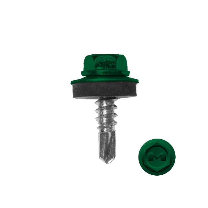 Саморез по металлу Daxmer 5,5х19 RAL 6029 (250) сверло №3