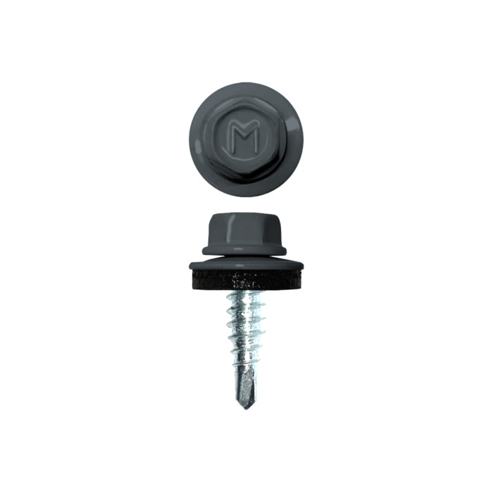 Саморез по металлу Daxmer 4,8х19 (250шт) сверло №2 RAL 7011