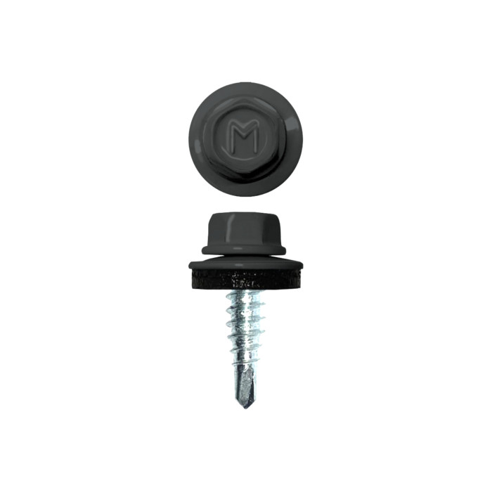 Саморез по металлу Daxmer 4,8х19 (250шт) сверло №2 RAL 7043