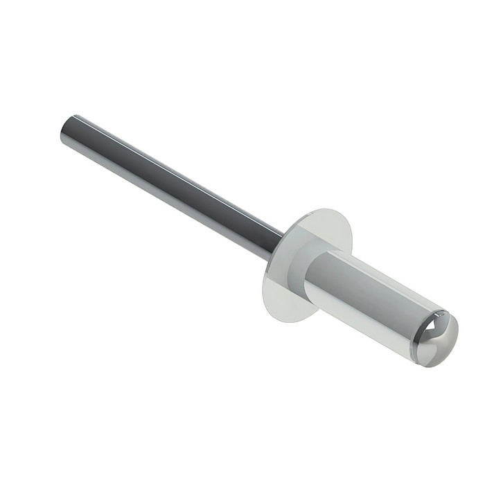 Заклёпка вытяжная 4,8х14 RAL 9003 (10х500шт) нерж/нерж