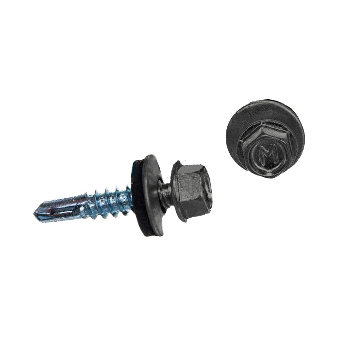 Саморез по металлу Daxmer 5,5х25 RAL 9006 (250) сверло №3