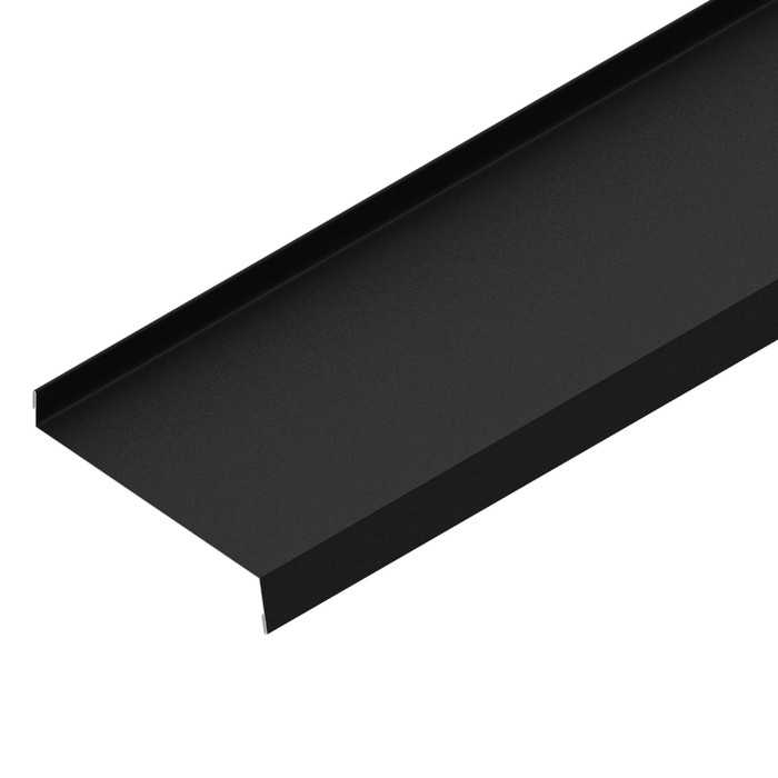 Фартук на оконный отлив Аквасистем 250мм GreenCoat Pural BT Чёрный изумруд матовый (RR33)